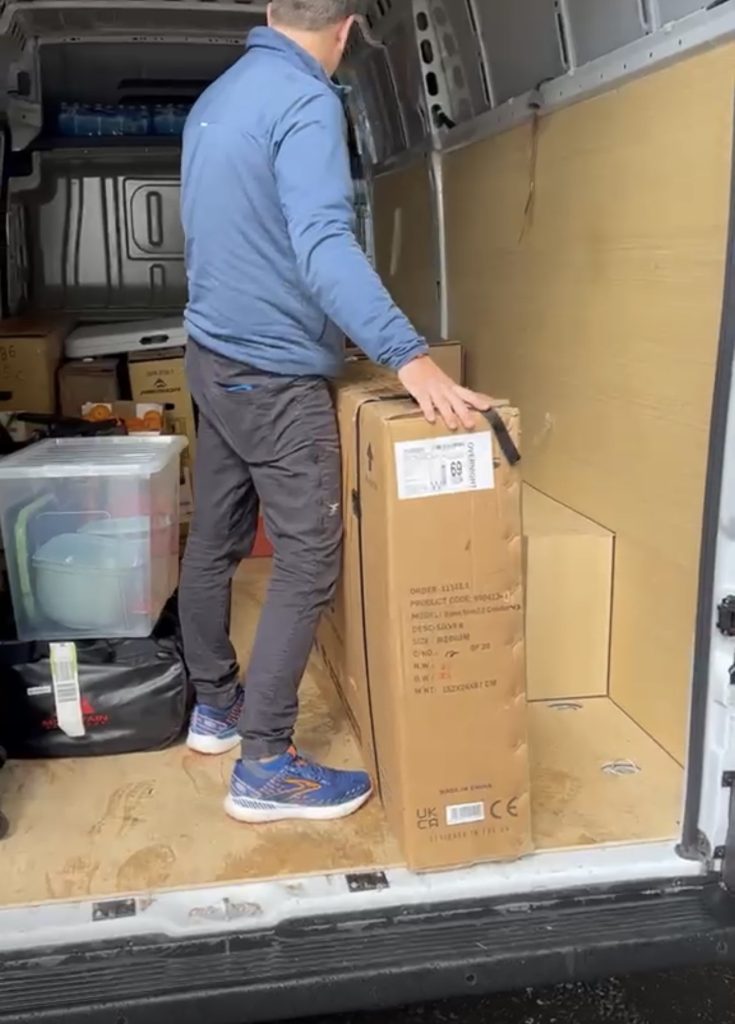 Safe loading of bikes and supplies 