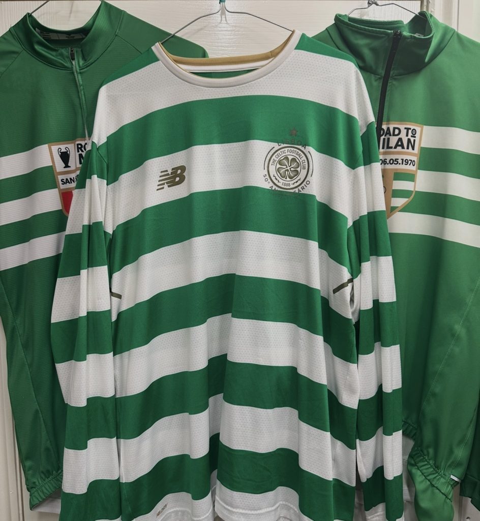 Celtic home hoops long sleeve from season 2016-2017