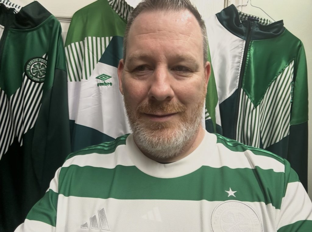 Celtic home hoops shirt from season 2023 / 2024 by Adidas