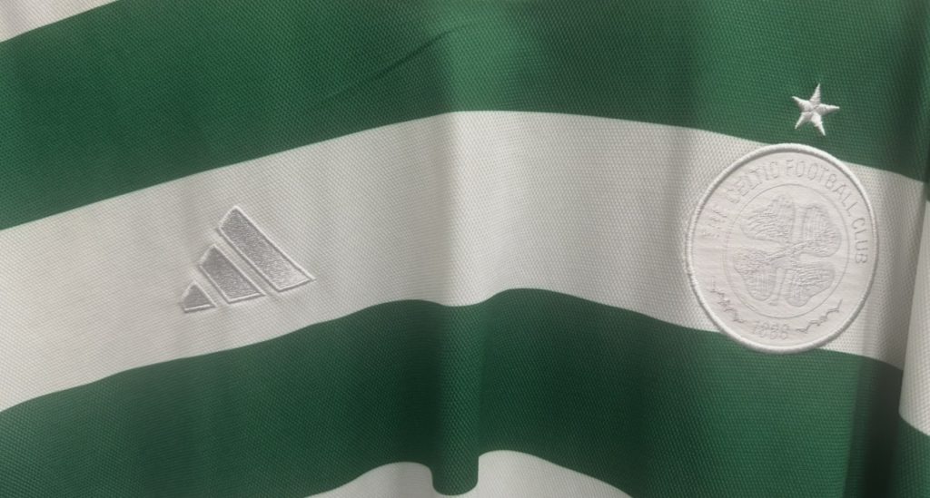 Celtic home hoops shirt from season 2023 / 2024 by Adidas