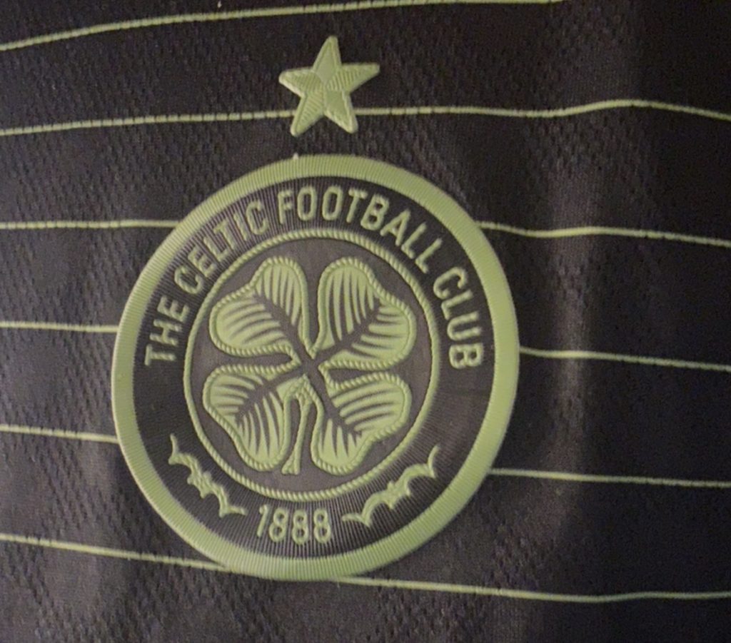 Celtic short sleeve black away shirt from season 2025 2026