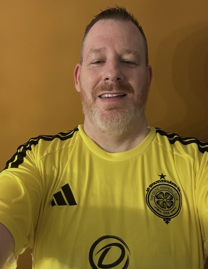 Celtic home short sleeve gold goalkeeper shirt from season 2026 2027