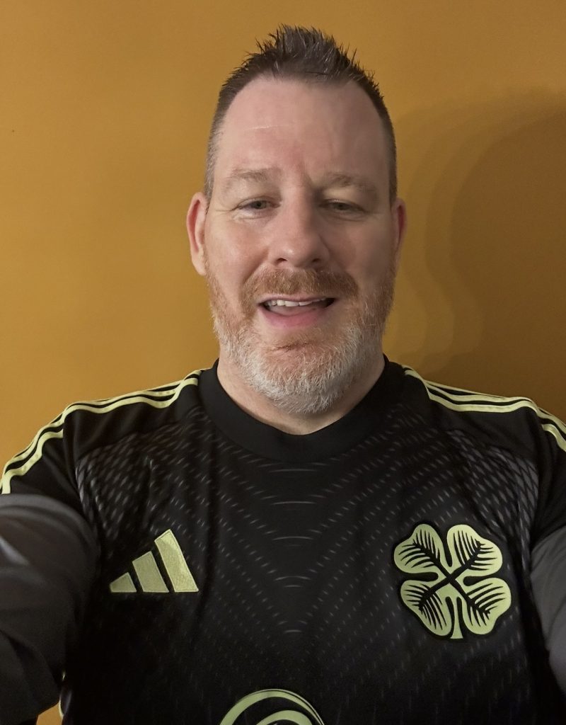 Celtic black long sleeve goalkeeper shirt from season 2025 2026